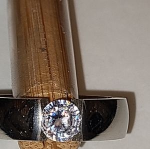 925 Sterling Silver Lab Created Diamond Ring